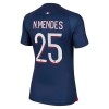 Camiseta de fútbol Paris Saint-Germain 2023-24 N.Mendes 25 Primera Equipación - Mujer